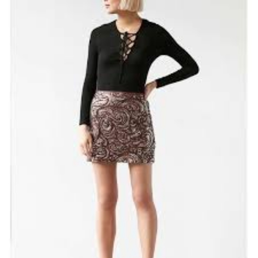 urban outfitters sequin mini skirt